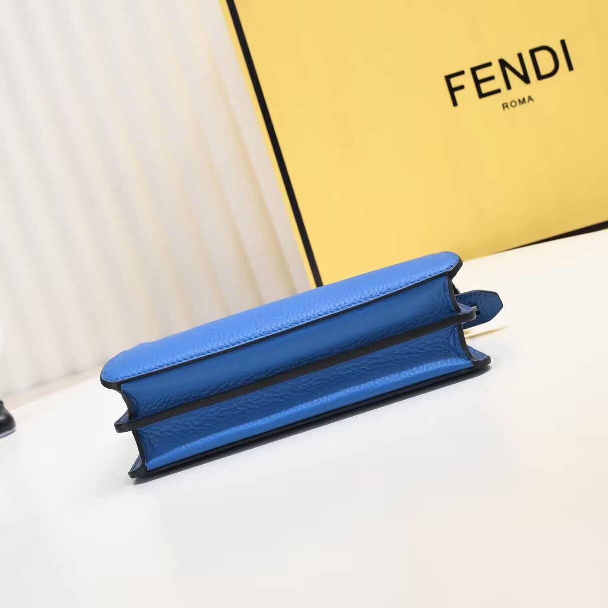 Fendi Peekaboo ISeeU XCross Small Original Leather Bag 2317 Blue