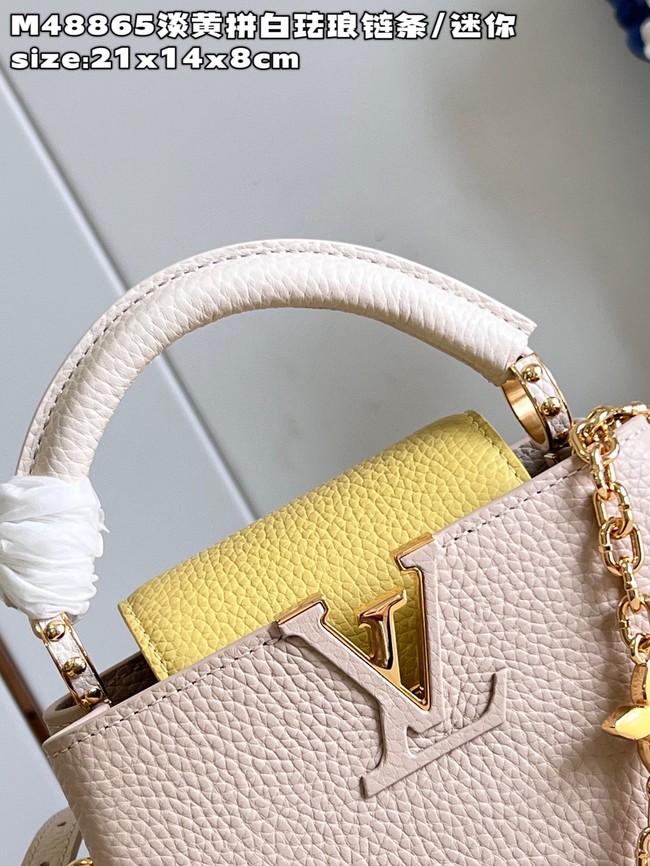 Louis Vuitton Capucines Mini M22375 light yellow