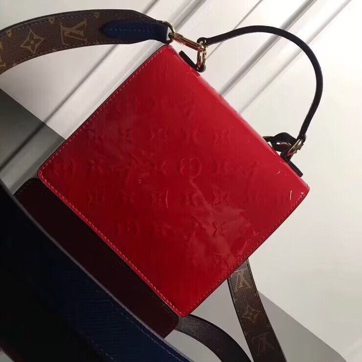 Louis Vuitton Spring Street Monogram Vernis Patent Original Leather M90376 Red