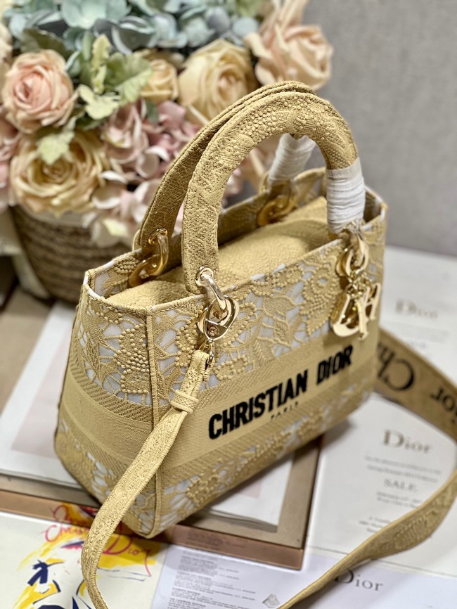 MEDIUM DIOR OR LADY D-LITE BAG M0565OOCO-1