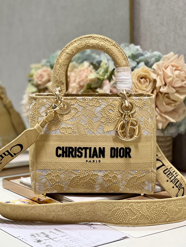 MEDIUM DIOR OR LADY D-LITE BAG M0565OOCO-1