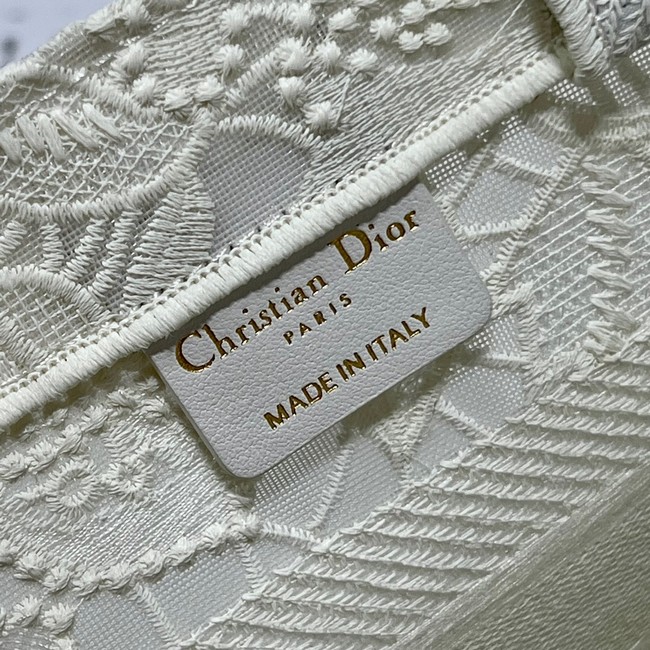 SMALL DIOR DIOR BOOK TOTE D-Lace Embroidery M1296ZRG-2