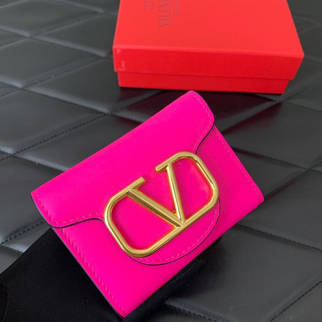 VALENTINO Calfskin Wallet 4138 rose