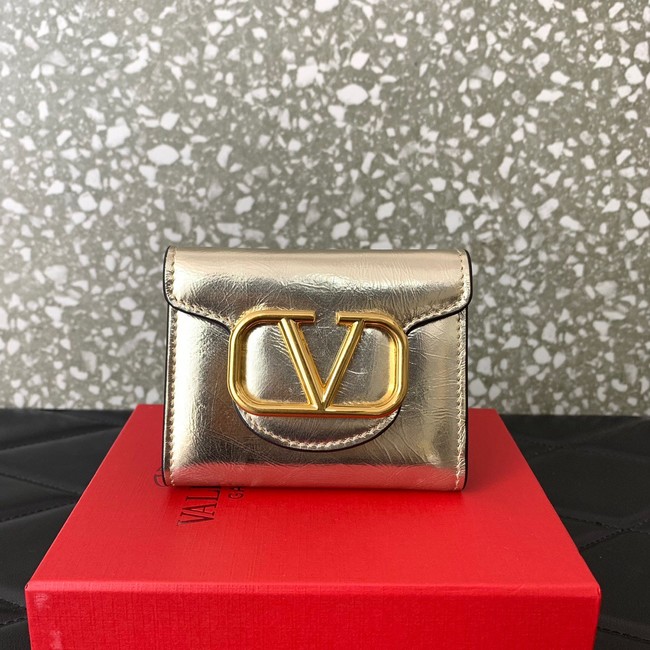 VALENTINO Calfskin Wallet 4138 silver