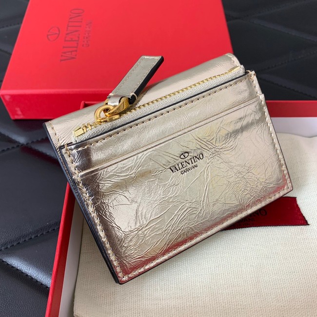 VALENTINO Calfskin Wallet 4138 silver