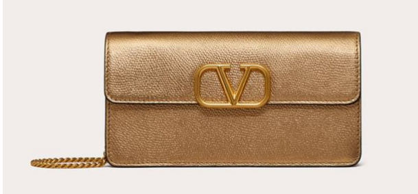 VALENTINO Garavani Rockstud Calfskin Chain bag 0S93VL Brass