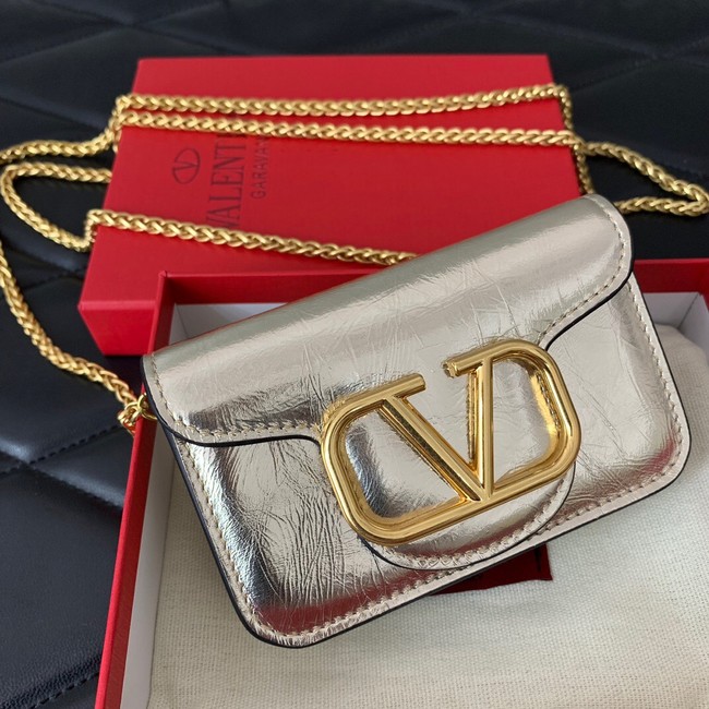 VALENTINO LOCO calf leather chain nano XLI16 silver