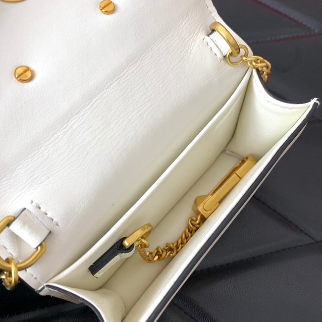 VALENTINO LOCO calf leather chain nano XLI16 white