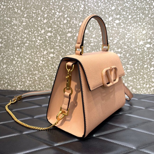 VALENTINO VSLING small Grain calf leather Shoulder bag WB0F53 Cinnamon Pink