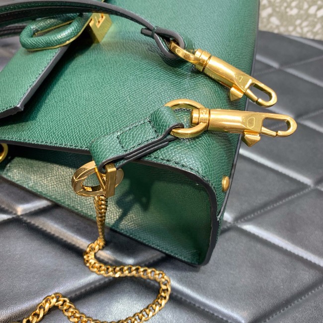 VALENTINO VSLING small Grain calf leather Shoulder bag WB0F53 blackish green