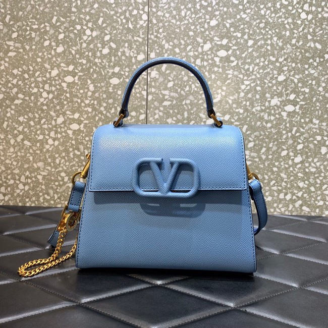 VALENTINO VSLING small Grain calf leather Shoulder bag WB0F53 blue