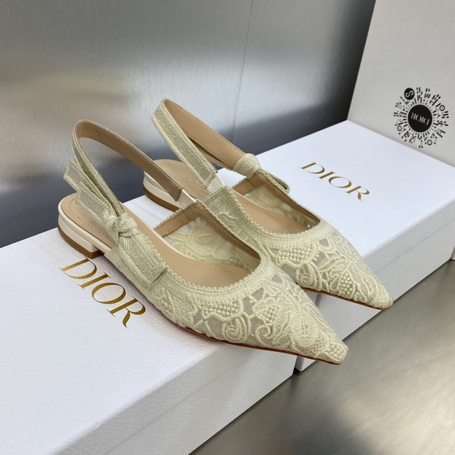 JADIOR SLINGBACK FLAT Embroidered Cotton 93528-4