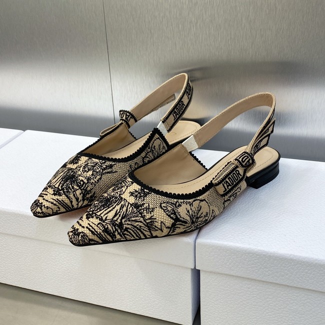 JADIOR SLINGBACK FLAT Embroidered Cotton 93528-5