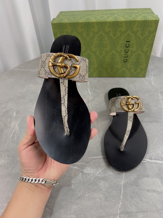 Gucci WOMENS DOUBLE G THONG SANDAL 93537-4