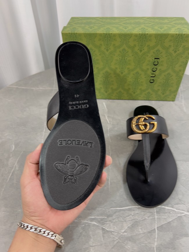 Gucci WOMENS DOUBLE G THONG SANDAL 93537-6