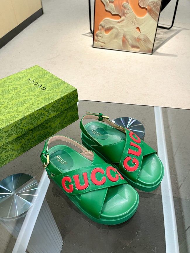 Gucci WOMENS INTERLOCKING G SANDAL 93534-3