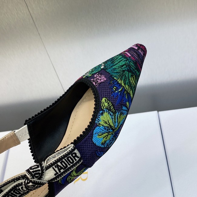 JADIOR SLINGBACK FLAT Embroidered Cotton 93532-1