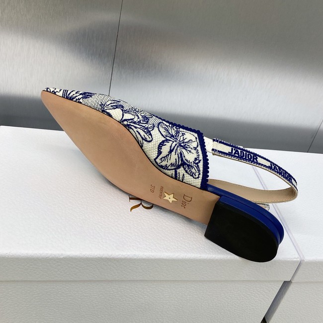 JADIOR SLINGBACK FLAT Embroidered Cotton 93532-2