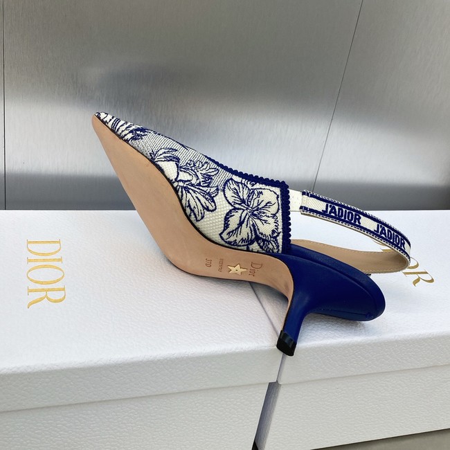 JADIOR SLINGBACK PUMP Embroidered Cotton 93531-2