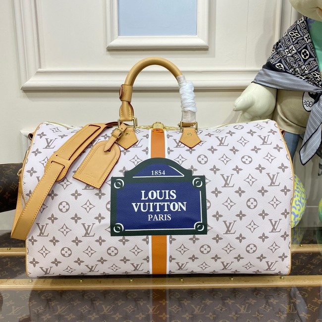 Louis Vuitton Keepall Bandouliere 50 M41416 white