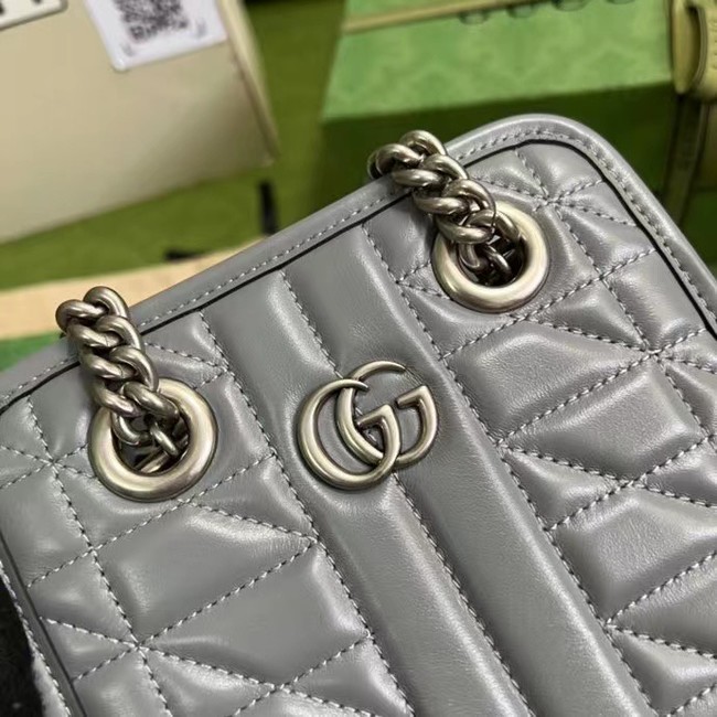 Gucci GG Marmont matelasse mini bag 696123 gray