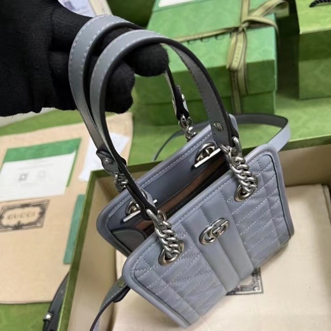 Gucci GG Marmont matelasse mini bag 696123 gray