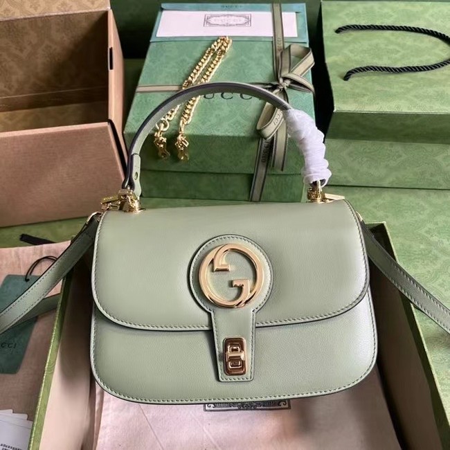 GUCCI BLONDIE TOP-HANDLE BAG 735101 Light green