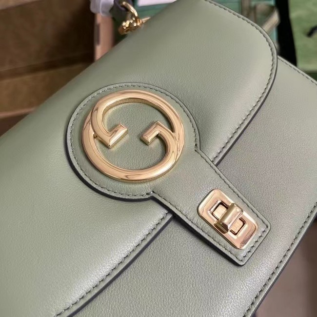 GUCCI BLONDIE TOP-HANDLE BAG 735101 Light green