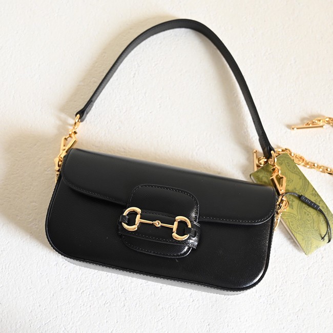 GUCCI HORSEBIT 1955 SMALL SHOULDER BAG 735178 black