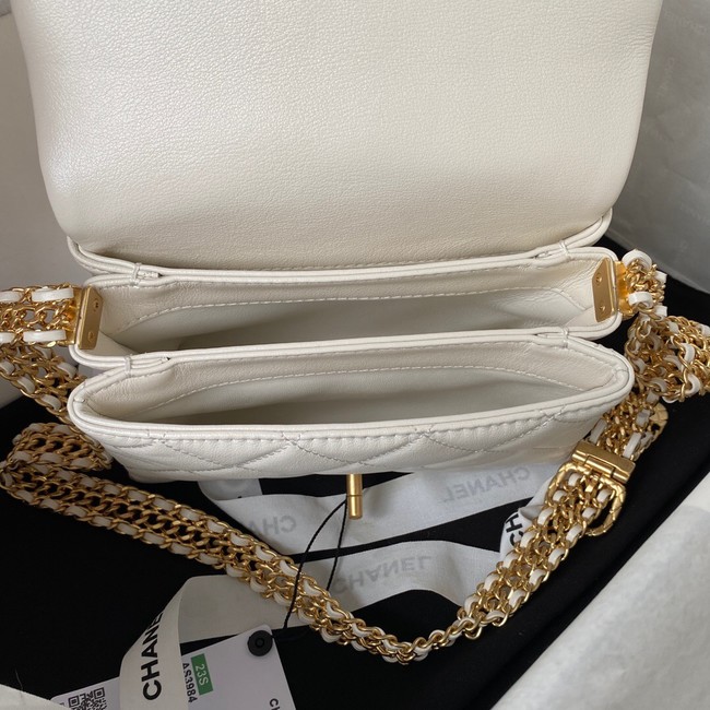 Chanel SMALL FLAP BAG AS3984 white