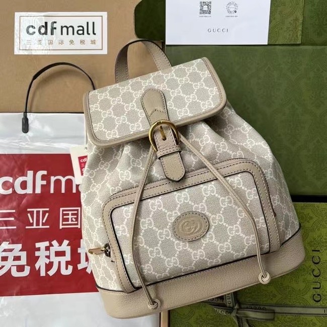 GUCCI BACKPACK WITH INTERLOCKING G 674147 white