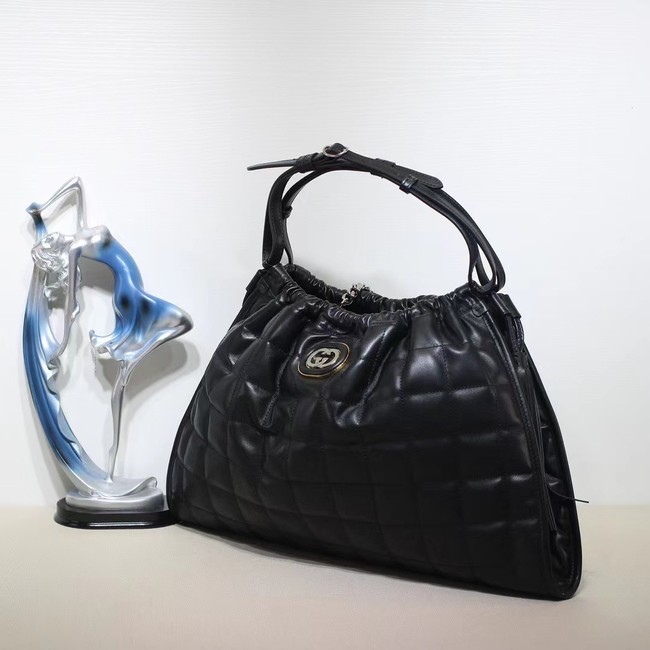 GUCCI DECO MEDIUM TOTE BAG 746210 BLACK