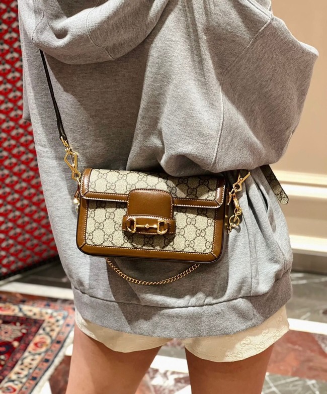 GUCCI HORSEBIT 1955 MINI BAG 752002 BROWN