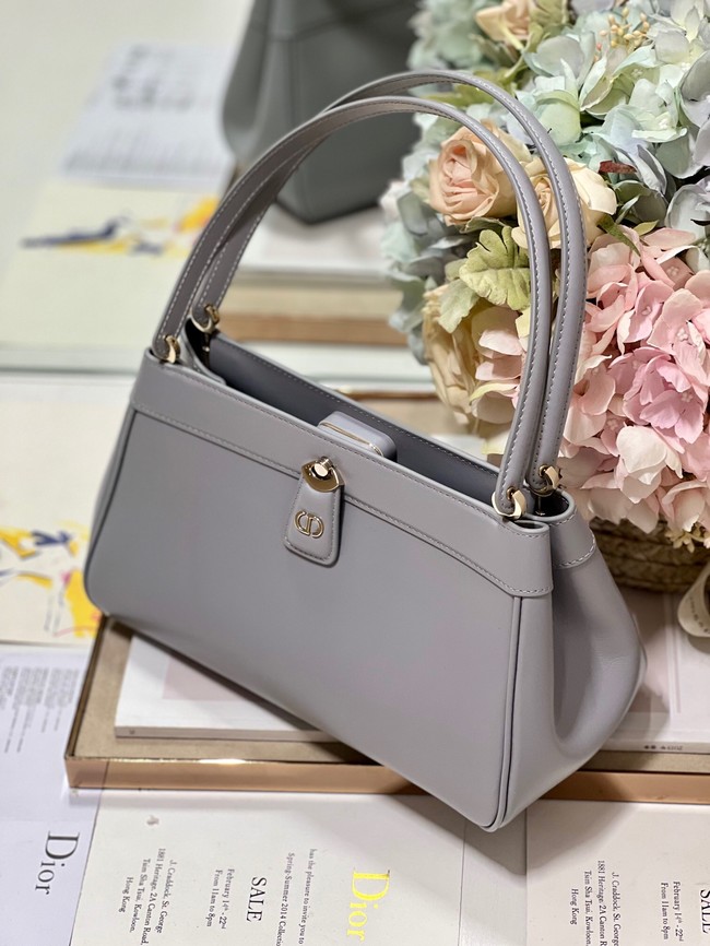 MEDIUM DIOR KEY BAG gray Box Calfskin M1843OBEQ