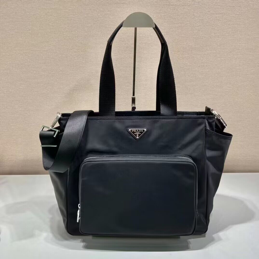 Prada Re-Nylon Tote Shopping Mami Bag 1BG102 Black