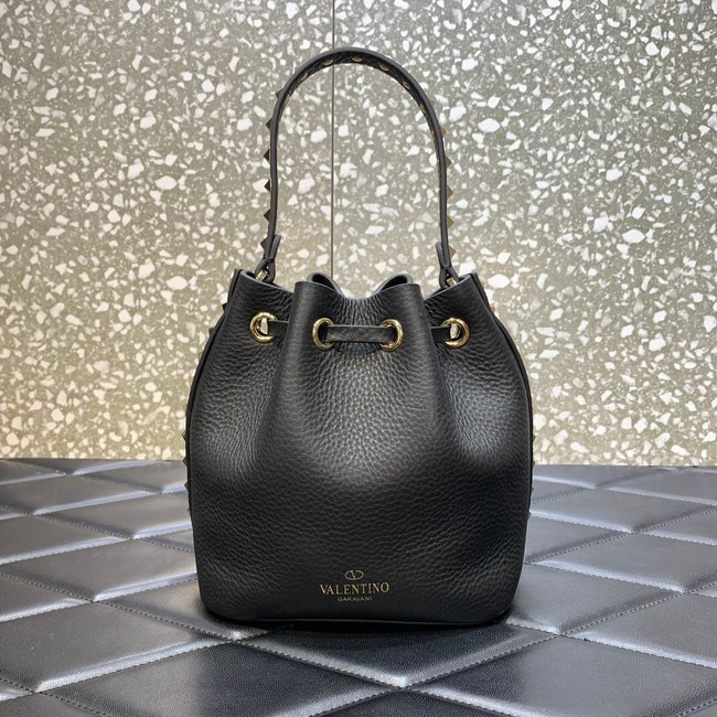 VALENTINO VLOGO SIGNATURE Lambskin nano Bucket Bag 0319  black