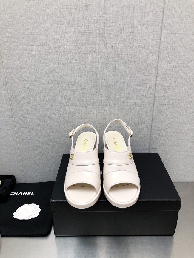 Chanel WOMENS SANDAL heel height 7.5CM 93562-10