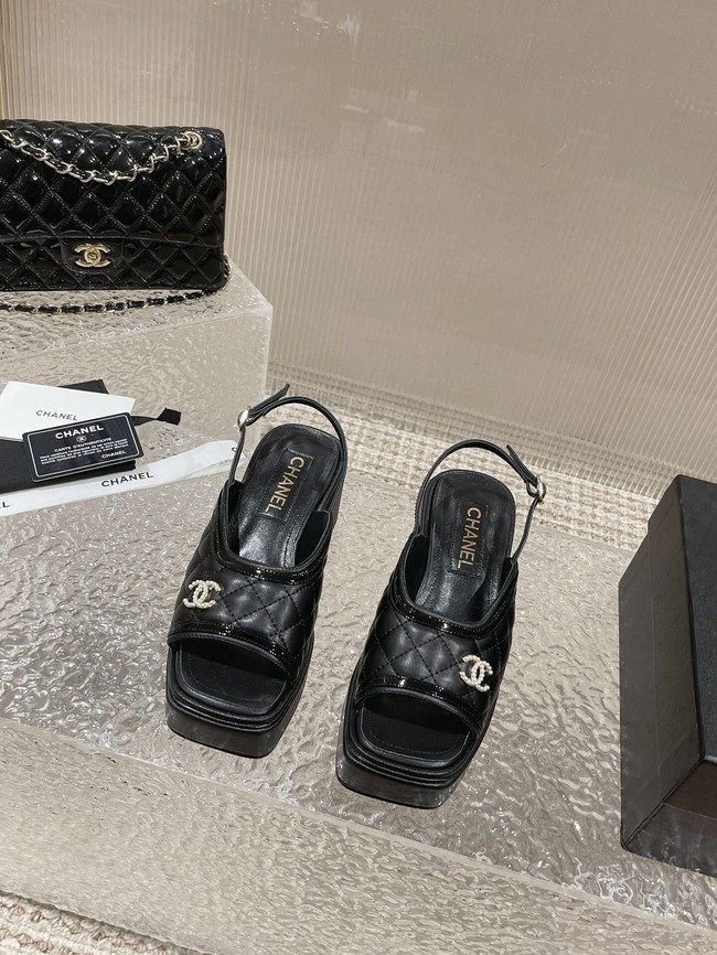 Chanel WOMENS SANDAL heel height 7.5CM 93562-5