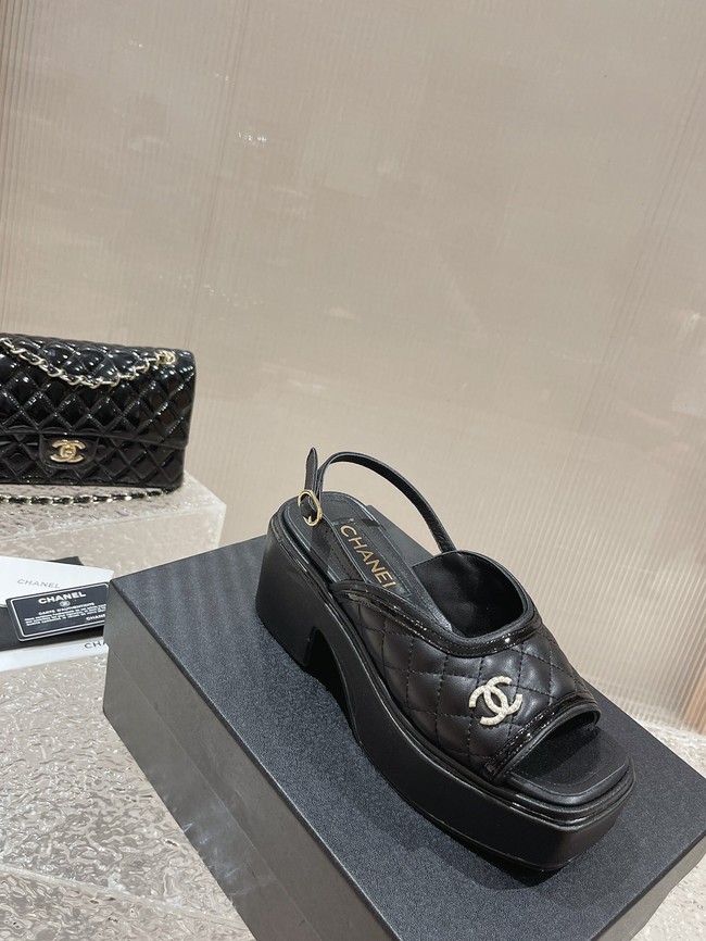 Chanel WOMENS SANDAL heel height 7.5CM 93562-5