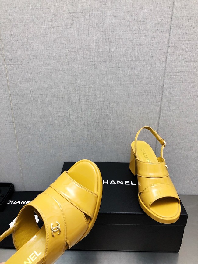 Chanel WOMENS SANDAL heel height 7.5CM 93562-8