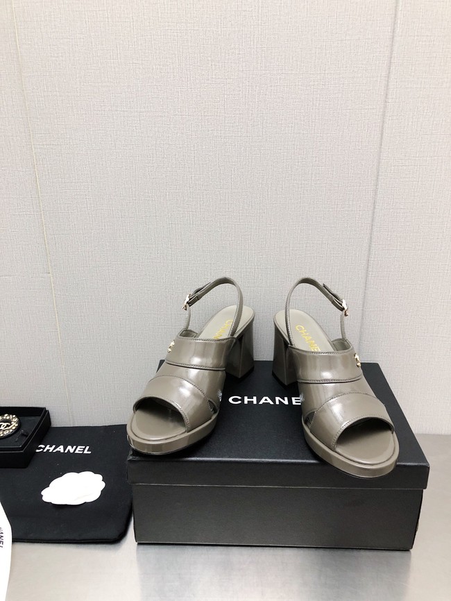 Chanel WOMENS SANDAL heel height 7.5CM 93562-9