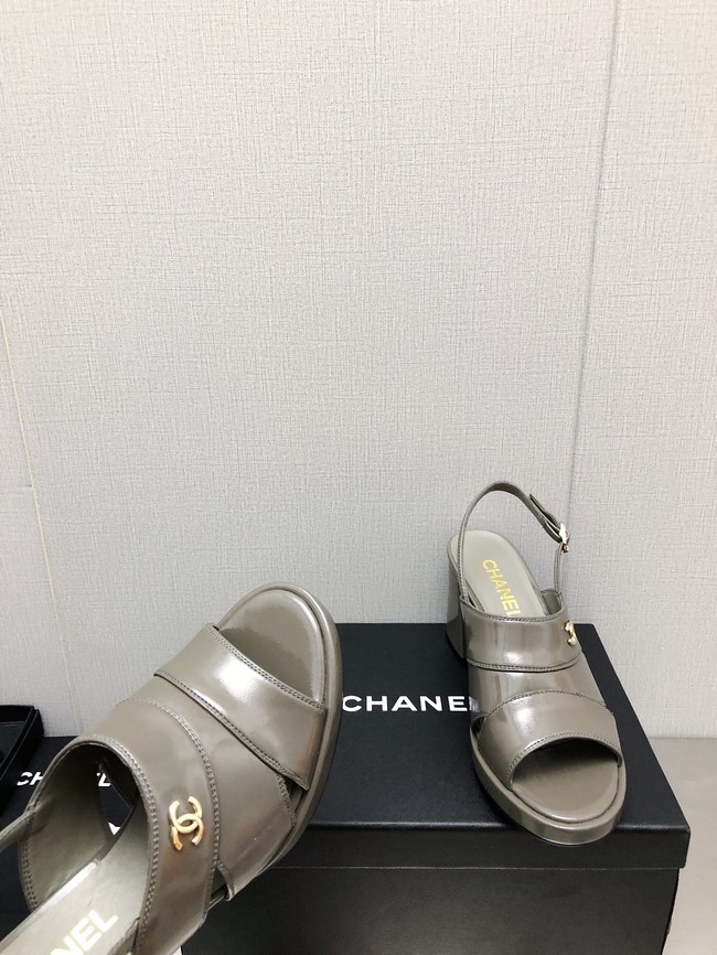 Chanel WOMENS SANDAL heel height 7.5CM 93562-9