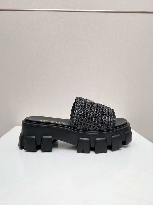 Prada Monolith crochet cage slides heel height 6CM 93571-2