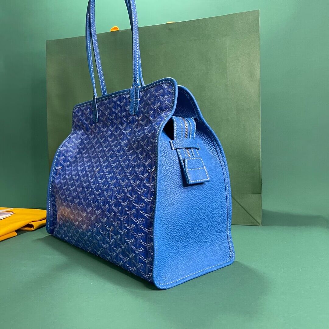 Goyard Hardy 2 Original Calfskin Leather Pet Bag 20299 Blue