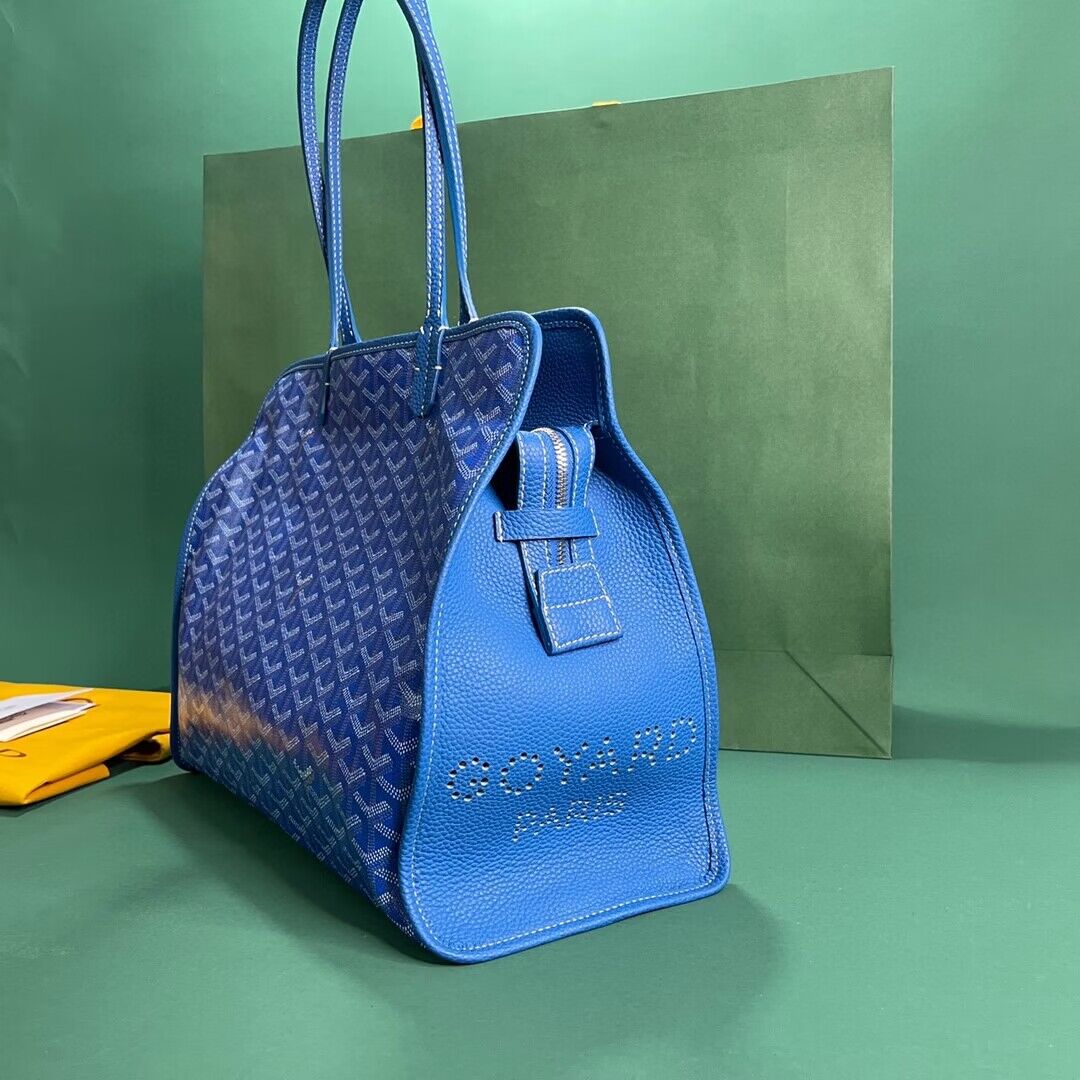 Goyard Hardy 2 Original Calfskin Leather Pet Bag 20299 Blue