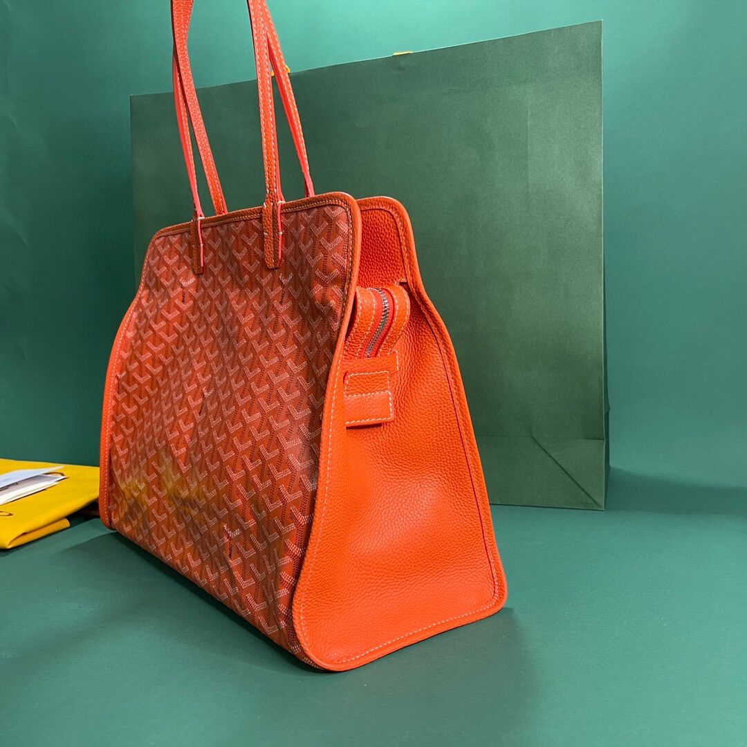 Goyard Hardy 2 Original Calfskin Leather Pet Bag 20299 Orange