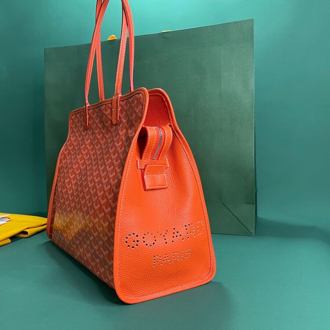 Goyard Hardy 2 Original Calfskin Leather Pet Bag 20299 Orange