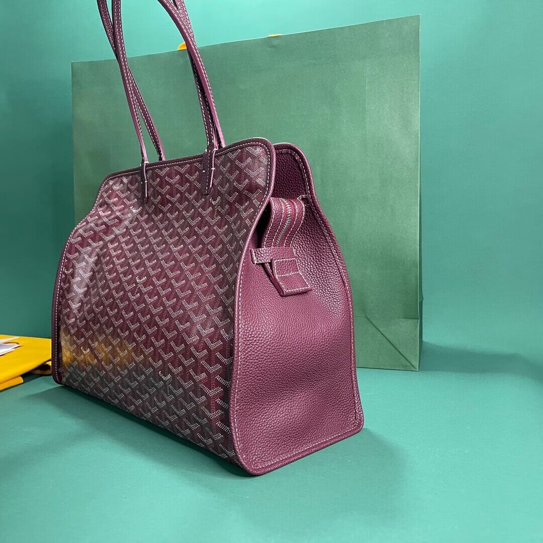 Goyard Hardy 2 Original Calfskin Leather Pet Bag 20299 Wine