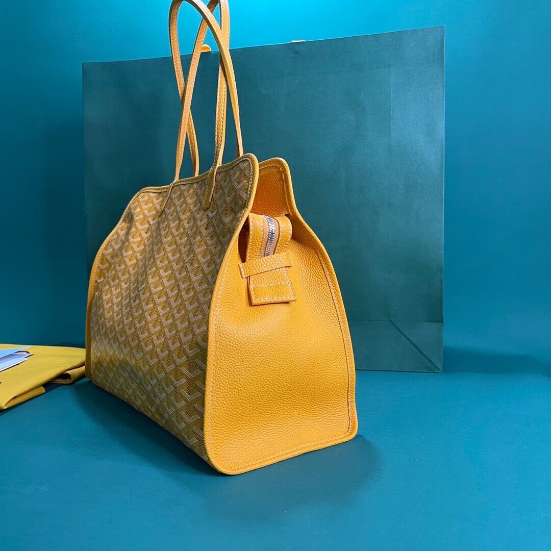 Goyard Hardy 2 Original Calfskin Leather Pet Bag 20299 Yellow