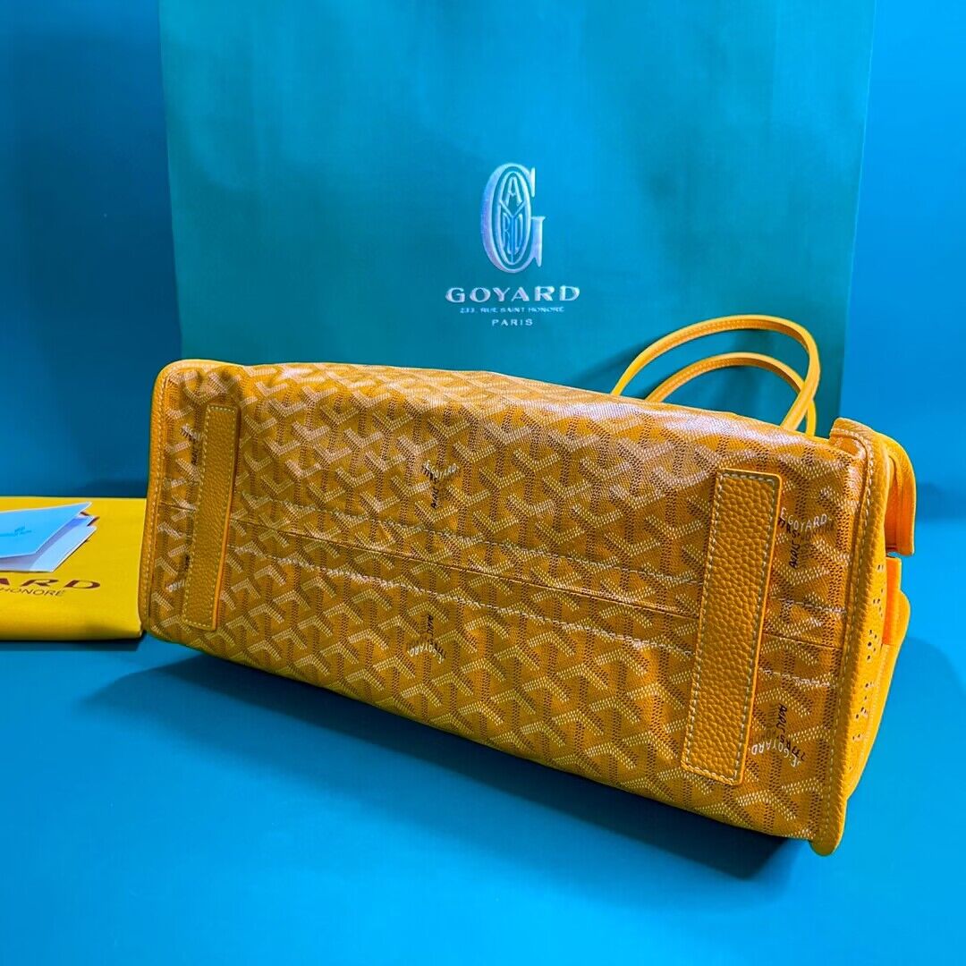 Goyard Hardy 2 Original Calfskin Leather Pet Bag 20299 Yellow